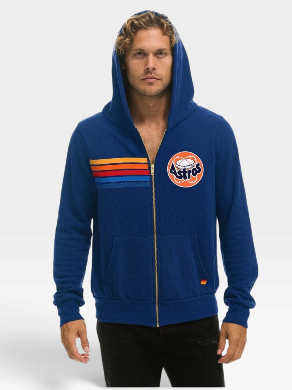 NWT Aviator Nation x MLB Houston Astros 2026 Zip Hoodie Royal M Unisex